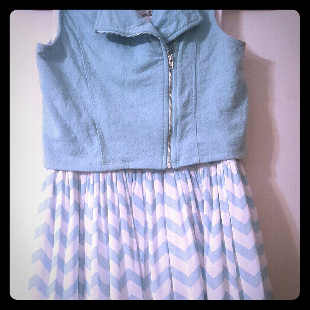 Knit Works girls turquoise dress size 16.